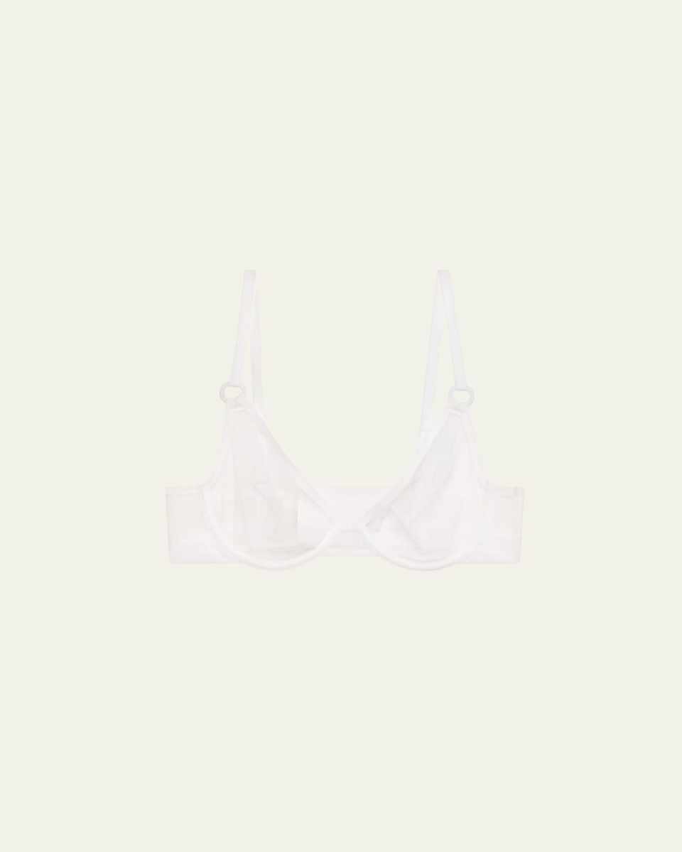 Blue Monday Stretch Tulle Balcony Bra